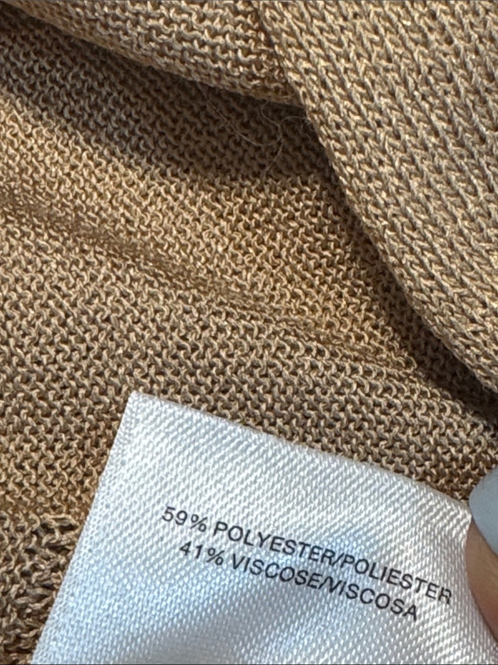 Kasper Women's Open-Front Cardigan in Camel Brown w/ Sheer Detail- Sizes M & XL - Picture 12 of 12